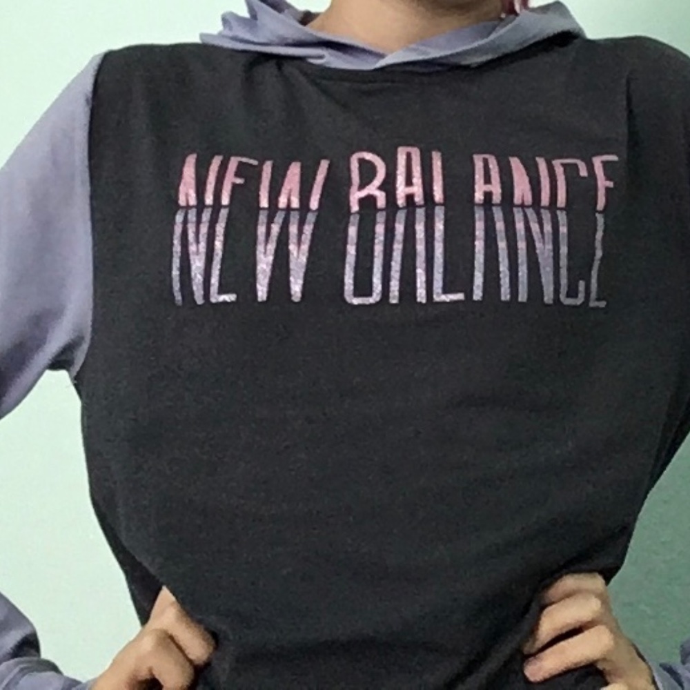 Purple and pink sparkly New-balance hoodie